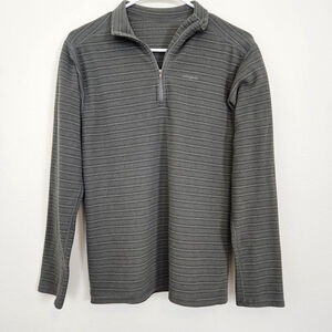 Patagonia Kids Micro D® 1/4 Zip Neck Fleece Gray Striped XXL Layering Pullover